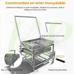 Griglia BBQ Girevole BlazeFor in Acciaio Inox per Esterni, Ideale per Raduni e Campeggio - Product Image 3