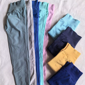 <span class=keywords><strong>Shorts</strong></span> de sport sans couture à effet froncé, très extensibles et durables, pour le yoga et la course à pied – Grande Vente - Product Image 6