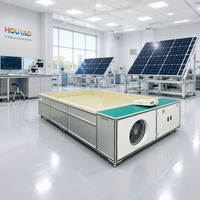 Système de test de fuite sous pression pour modules photovoltaïques avec surveillance de la conductivité d'isolation humide et vanne de vidange de réservoir PPR