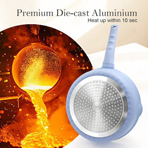 Poêle à frire de haute qualité en gros, durable, antiadhésive, en <span class=keywords><strong>aluminium</strong></span> moulé sous pression, avec couvercle en verre - Product Image 5