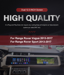 12.3 pouces double écran 8GB Ram 128GB Rom sans fil Carplay Android Auto pour Range Rover Sport mise à niveau Radio accessoires 2013-2017 - Product Image 4