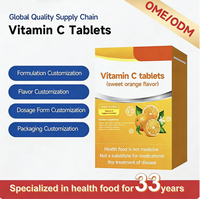 Comprimés à croquer de vitamine C pour adultes, 100 mg, saveur orange douce, soutien immunitaire, antioxydant, 60 unités, vente en gros