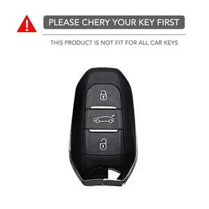 Housse de clé en silicone, porte-clés pour voiture, compatible avec Peugeot 3008 307 308 207 208 407 508 <span class=keywords><strong>206</strong></span> 2008 301 5008, compatible avec Citroën C2 C3 C4 C5 - Product Image 2
