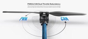 Système de Propulsion Intégré E6 6218-155KV, Poussée de 6 kg, FOC ESC PWM CAN, Double Accélérateur, IPX6 pour Drone Agricole - Product Image 5