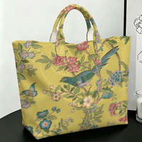 Sac fourre-tout en PVC Chinoiserie Garden, imperméable, transparent, effet gelée, sac de plage, pochette fourre-tout, sacs à main à nœud, sac de rangement