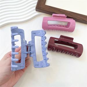 Premio grandi artigli per capelli rettangolari molli clip in Silicone infrangibile accessorio in gomma flessibile piegabile grandi mollette per capelli - Product Image 2