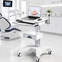 Fabricant de mobilier hospitalier direct, Likaymo OC-3, chariot mobile médical dentaire pour ordinateur portable avec un tiroir et un plateau pour clavier