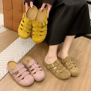 Nouvelles sandales romaines d'été en cuir de vachette pour femmes, à semelle souple et bout fermé, avec design ajouré respirant - Product Image 3