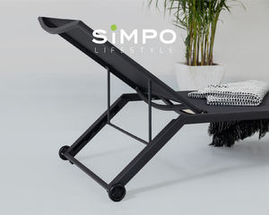 SIMPOLIFESTYLE Mobilier d'extérieur haut <span class=keywords><strong>de</strong></span> gamme, lit <span class=keywords><strong>de</strong></span> repos <span class=keywords><strong>de</strong></span> jardin, tissu <span class=keywords><strong>de</strong></span> luxe, terrasse, hôtel, chaise longue <span class=keywords><strong>de</strong></span> <span class=keywords><strong>piscine</strong></span>, chaise en aluminium - Product Image 2
