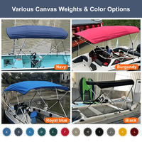 Bâche de protection solaire imperméable en toile, bateau pneumatique commercial à 2 arceaux en aluminium, tente de bateau de pêche gonflable