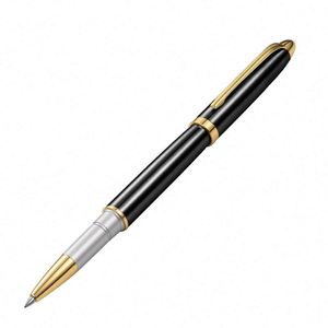 Stylo bille métallique de luxe unique pour homme, écriture fluide, boîte cadeau, logo personnalisé, encre noire/bleue - Product Image 2