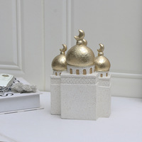 Produits du Ramadan, décorations islamiques Eid Mubarak, ornements faits à la main en forme de mosquée, de château et d'étoiles, décoration de bureau, fournitures d'intérieur, cadeau