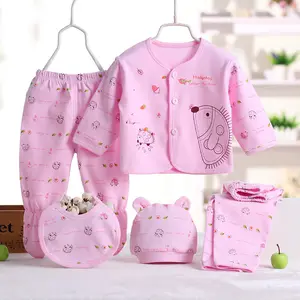 Roupas infantis, 5 pçs/cj roupas de criança roupas de algodão bebê recém-nascido conjunto de roupas de 0-3 meses