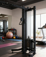 Nouveau modèle de machine à tirage latéral réglable à double poulie murale multifonctionnelle en acier pour exercices des bras à domicile