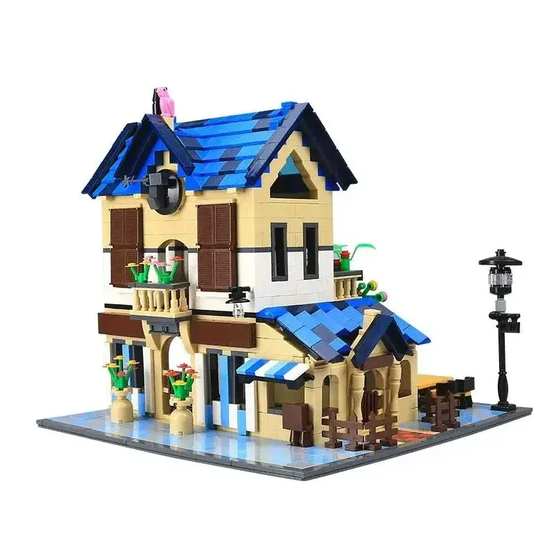 Creative Expert Modular Buildings MOC French Country Lodge Model 1298PCS Brick Toys for Children Kids Gift Building Blocks Sets