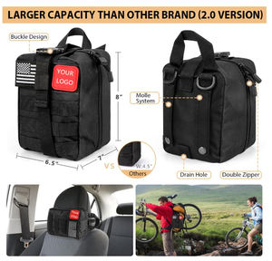 142 قطعة من معدات الطوارئ الاحترافية للسلامة مع سكين نجاة للتخييم والمشي لمسافات طويلة والصيد والمغامرات الخارجية - Product Image 2