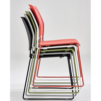 Chaise Visiteur PM-0471 Empilable en Plastique PP, Chaise de Bureau au Design Contemporain, Hauteur Réglable - Idéale pour la Maison, le Bureau, l'Hôtel, l'Atelier