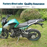 Barre de protection moteur (Crash Bar) pour moto Kove 321R avec barre de maintien arrière, porte-bagages et support de top-case