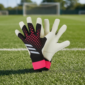 Guantes de Portero de Fútbol Profesionales de Alta Calidad, Transpirables, de Cuero PU con Látex y Silicona Protectora para los Dedos - Product Image 3
