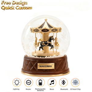 Palle di Neve Personalizzate, Articolo da Regalo di Lusso Aziendale, Oggetto in Resina, Sfera di Neve Personalizzata, Globi di Neve su Misura - Product Image 1