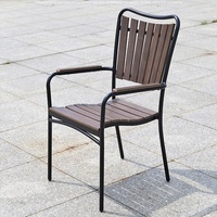 Meubles de patio en aluminium modernes nordiques ensemble de chaises de table à manger d'extérieur pour cour parc hôtel restaurant maison jardin