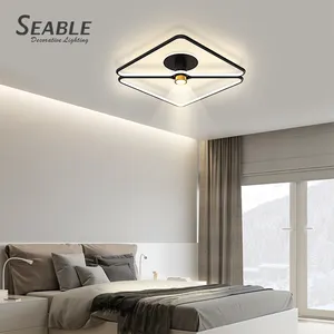 Lampe LED en aluminium noir, nouvelle technologie, décoration d'intérieur pour salon ou chambre à coucher, design moderne