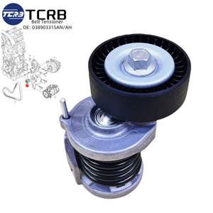 TCRB 038903315AH高性能自動車スペアパーツOEM 038903315ANドライブベルトテンショナーアセンブリ03L145276 038903315T - Product Image 1