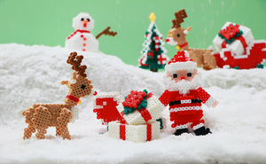 <span class=keywords><strong>Perles</strong></span> à fusionner, kits de <span class=keywords><strong>perles</strong></span> à repasser, série de Noël 3D, bricolage éducatif et artisanat créatif pour enfants, développement de la motricité fine - Product Image 2