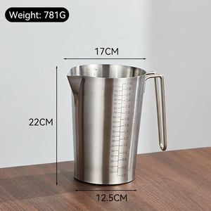 DSF76 Stainless Steel <b>Measuring</b> <b>Cup</b> 3.0L/5.0L Reusable Kitchen <b>Measuring</b> Tool <b>for</b> Home <b>Baking</b> Cooking - Product Image 6