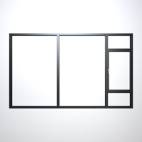 Ventanas de Aluminio y Vidrio con Protección UV y Reducción de Ruido, Ecológicas, con Doble Acristalamiento Low-E para Apartamentos