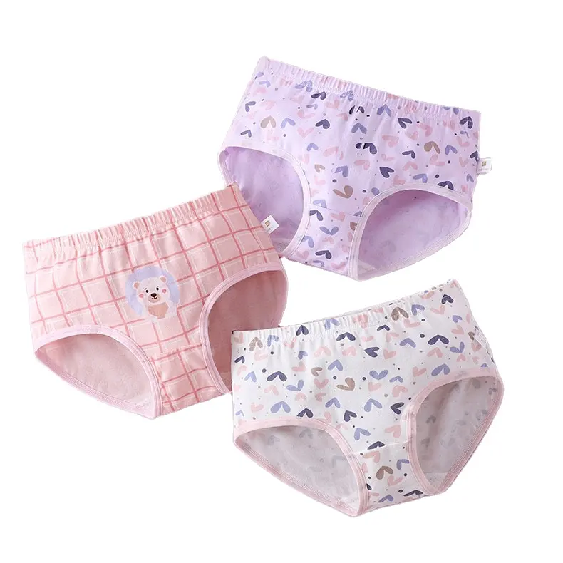 New Collection Cute Cartoon Pattern Printed Cotton Kids Triangle Panties Breathable Underwear Wholesale