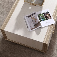 Table basse rectangulaire en bois sur mesure de style américain moderne avec tiroir de rangement pour salon et salle de thé