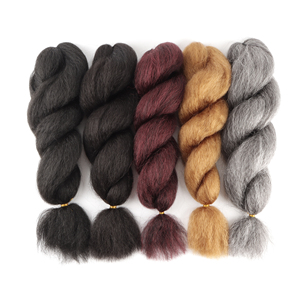 Orientfashion Trecce Crochet Kinky Straight Vixen 26 Pollici, Capelli Crochet Vixen Nero Naturale, Estensioni di Capelli in Fibre Sintetiche - Product Image 2