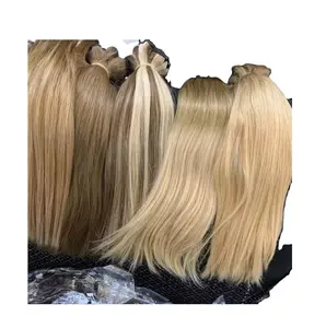 Kualitas standar rambut Virgin Brasil lem tanpa Piano warna tubuh Wig gelombang pirang dengan Ombre coklat ekstensi rambut manusia berwarna