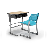Ensemble de bureau et de chaise pour étudiants, salle de classe, université, formation