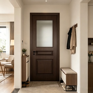 Portes d'appartement classiques en bois anti-effraction avec finition soignée, portes anti-effraction finition mate/brillante - Product Image 2