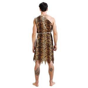 Costume d'Halloween d'<span class=keywords><strong>homme</strong></span> <span class=keywords><strong>des</strong></span> <span class=keywords><strong>cavernes</strong></span> unisexe pour adultes Costume aborigène primitif de la jungle pour couples - Product Image 5