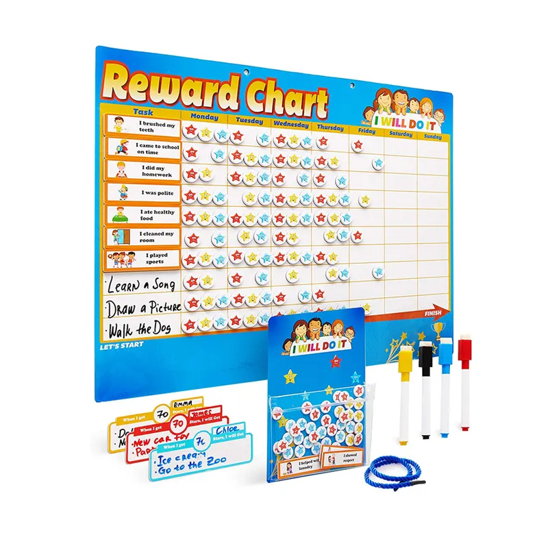Custom Printing Potty Training Dry Erase Behavior System Magnetic Reward Chore Chart