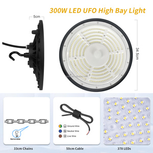 EU Stock IP65 Industrial Warehouse UFO 100W/200W/300W High Bay <strong>Light</strong> for Workshop Stadium Exhibition Commercial <strong>Space</strong> Lamp - Product Image 3