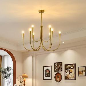 Candelabro Retro francés para sala de estar, lámpara de vela de Arte de estilo antiguo, ambiente Simple, comedor, dormitorio, Luz - Product Image 3