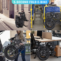 Vélo électrique pliable Enduro 20 pouces 48V à pneus larges, rapide, hybride, pour adultes, idéal pour la livraison de repas