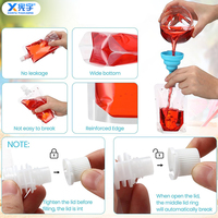 En stock – Pochettes souples transparentes en PE avec bec verseur, qualité alimentaire, 200 ml, 250 ml – Pochettes d'eau portables et pliables avec buse pour boissons