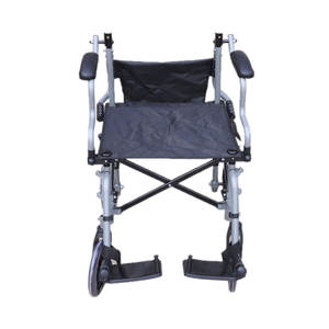 Sedia a Rotelle Pieghevole Leggera in Lega di Alluminio Nera - Product Image 3