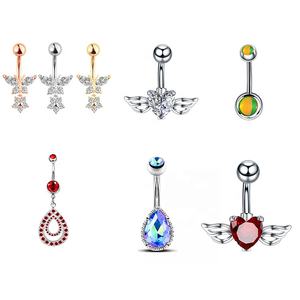 Piercing de ventre à Clip, bijoux de mode, anneau de ventre flottant en titane, Piercing Unique, anneau de nombril - Product Image 5