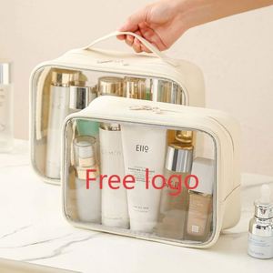 Bolsa de Aseo Transparente con Logotipo Personalizado, Impermeable, de PVC, con Cierre, para Maquillaje y Cosméticos, para Mujer - Product Image 2