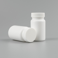 Bouteilles de Pilules en PEHD Blanc de 75cc de Qualité Alimentaire avec Logo Personnalisé, Emballage de Médicaments en Plastique, Flacon de Capsules ou Comprimés avec Bouchon à Vis