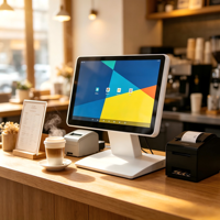 Terminal de point de vente tout-en-un avec écran tactile Android RK3566 de 10,1 pouces, caisse enregistreuse, système de point de vente pour les magasins de détail