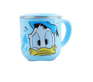 Ensemble de vaisselle pour enfants <span class=keywords><strong>Disney</strong></span> 2D avec gobelet à eau en plastique et acier inoxydable 304 pour boire de l'eau - Product Image 1