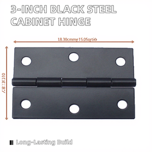 Custom 3-Inch Thin Carbon Steel Black Cabinet <b>Door</b> <b>Window</b> <b>Hinge</b> Soft Closing 270 Degrees Opening Angle Workshop Use - Product Image 2