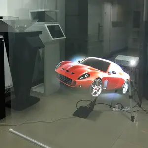 Filme de projeção holográfica autoadesiva 4k, 1.52x30 metro, holográfica, projeção traseira transparente